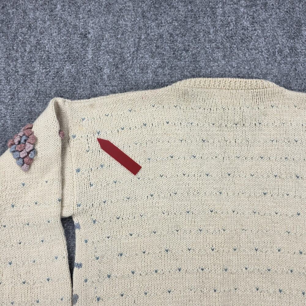 Allen Solly Cardigan Womens Medium Cottagecore Knit Scenic Grapes Floral Grandma - Picture 15 of 16